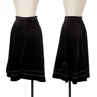 COMME des GARCONS Braid Taping Velor Skirt