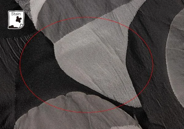イッセイミヤケISSEY MIYAKE 幾何学柄切替デザインパンツ 黒