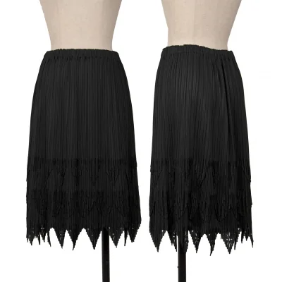 PLEATS PLEASE Hem Lace Cutting Design Skirt