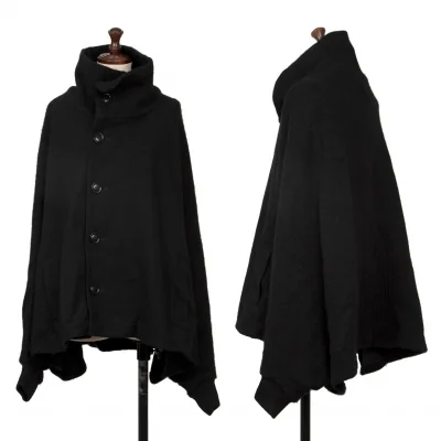 Y's Rib Knit Switching Poncho Design Jacket