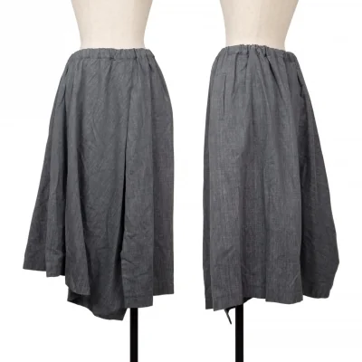 Y's Cotton Rayon Slit Switching Skirt