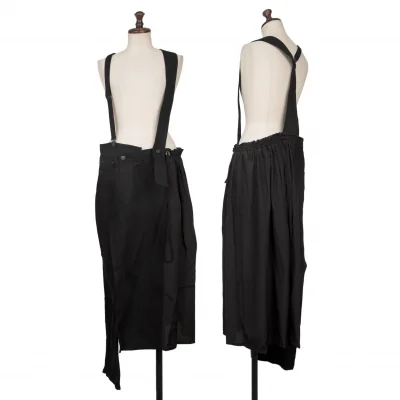 REGULATION Yohji yamamoto Switching Design Suspenders Skirt