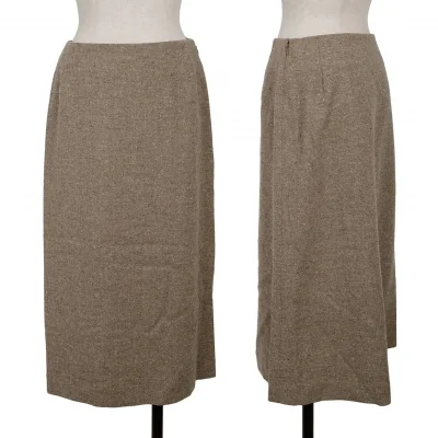 YOSHIE INABA Wool Cashmere Tweed Skirt