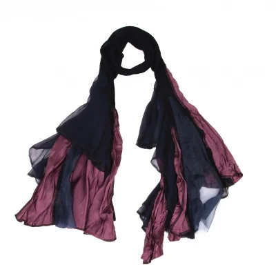 sacai Frill Chiffon Switching Knit Stole