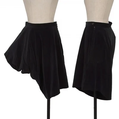 COMME des GARCONS NOIR Velor Asymmetry Skirt