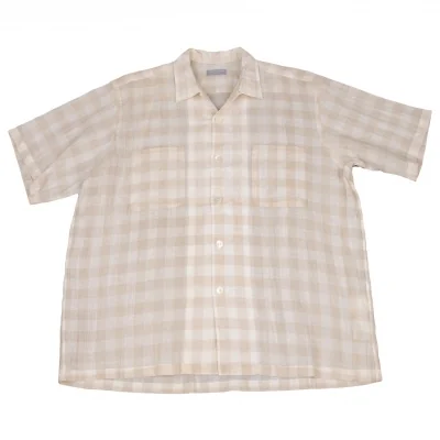 COMME des GARCONS HOMME Linen Nylon Check Shirt