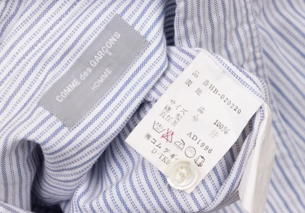 コムデギャルソン オムCOMME des GARCONS HOMME 袖切替ストライプシャツ 水色黄黒M位 K-139037_016
