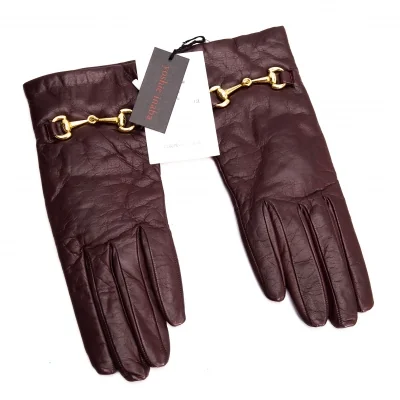 YOSHIE INABA Horse Bit Lamb Leather Gloves