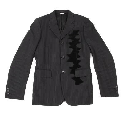 COMME des GARCONS HOMME PLUS Velours patched Striped Jacket