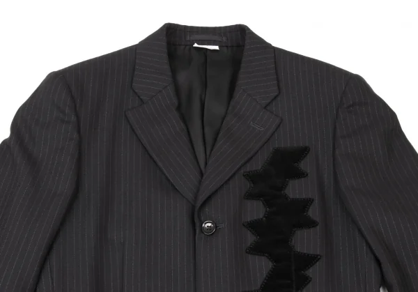 COMME des GARCONS HOMME PLUS Velours patched Striped Jacket K-139116_002