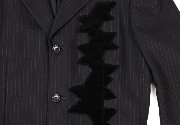 COMME des GARCONS HOMME PLUS Velours patched Striped Jacket K-139116_003