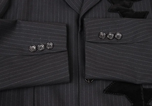 COMME des GARCONS HOMME PLUS Velours patched Striped Jacket K-139116_009