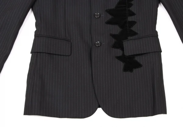 COMME des GARCONS HOMME PLUS Velours patched Striped Jacket K-139116_011