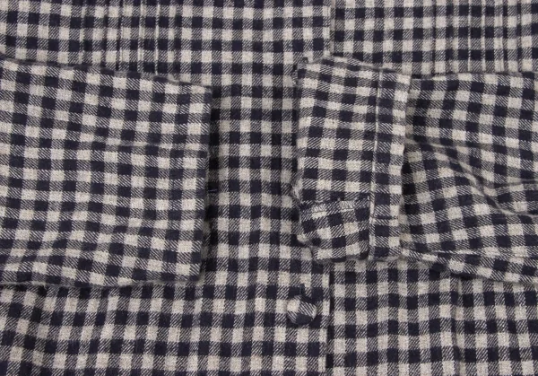 Mademoiselle NON NON Checker Collarless Blouse K-139126_007