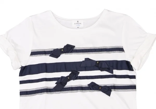 LANVIN en Bleu Ribbon Taped T Shirt K-139144_002