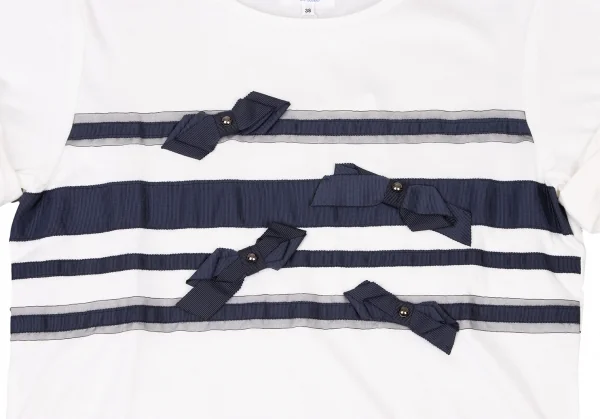 LANVIN en Bleu Ribbon Taped T Shirt K-139144_003