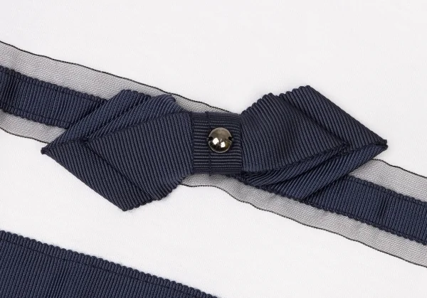 LANVIN en Bleu Ribbon Taped T Shirt K-139144_004