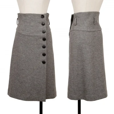 UNTITLED Wool Angola Wrap Skirt