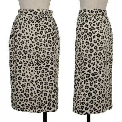 yoshie inaba Leopard Wool Cashmere Knit Skirt