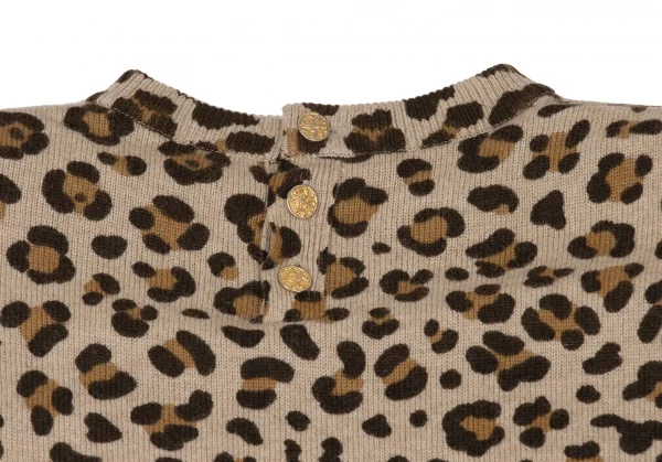 yoshie inaba Wool Cashmere Leopard Knit Dress K-139166_012