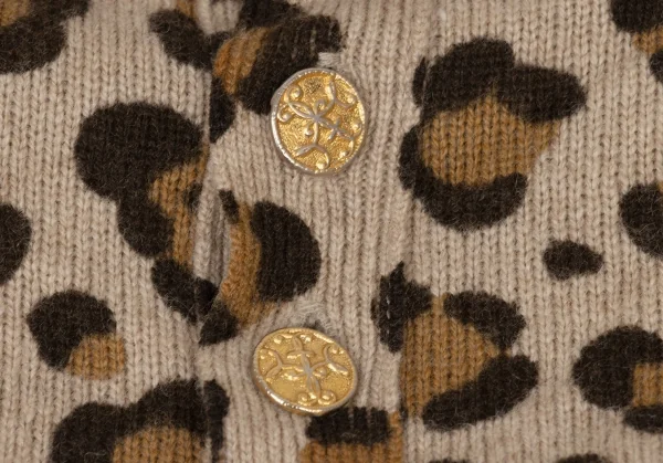 yoshie inaba Wool Cashmere Leopard Knit Dress K-139166_013