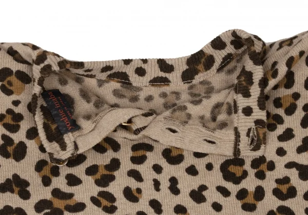 yoshie inaba Wool Cashmere Leopard Knit Dress K-139166_014
