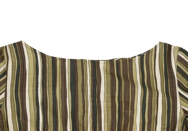 YOSHIE INABA Striped Back Zip Blouse K-139179_003