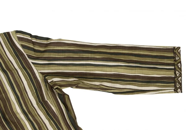 YOSHIE INABA Striped Back Zip Blouse K-139179_004
