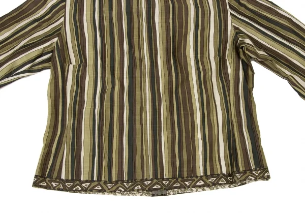 YOSHIE INABA Striped Back Zip Blouse K-139179_006