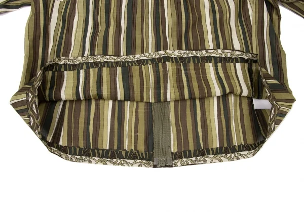YOSHIE INABA Striped Back Zip Blouse K-139179_007