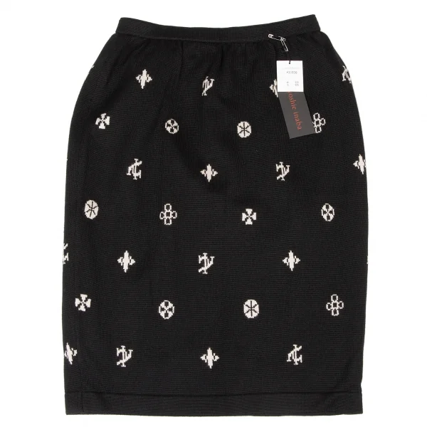 YOSHIE INABA Silk Wool Knit Skirt K-139184_002