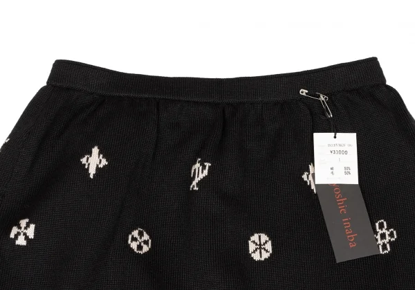 YOSHIE INABA Silk Wool Knit Skirt K-139184_003