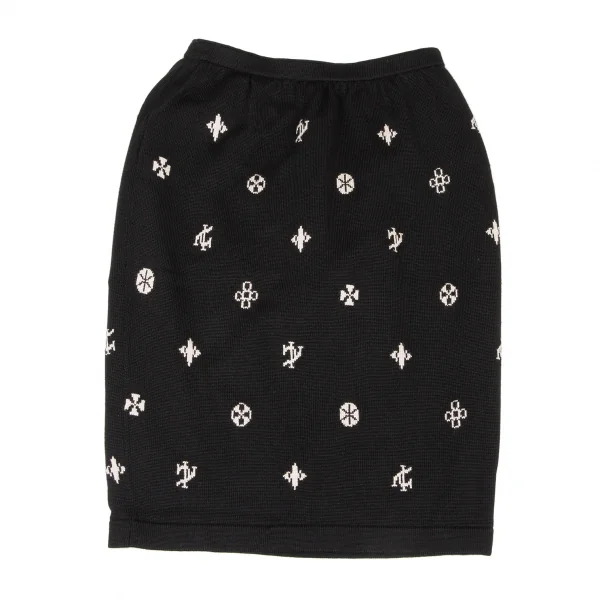 YOSHIE INABA Silk Wool Knit Skirt K-139184_007