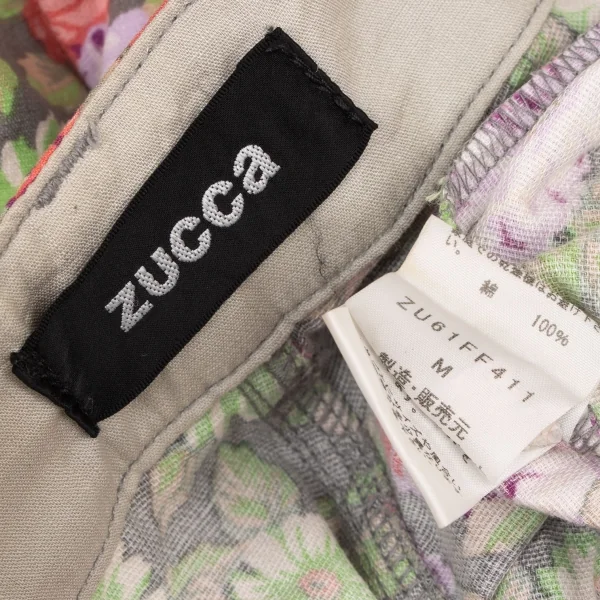 zucca Floral Printed Hem Buttons Cropped Pants K-139203_016
