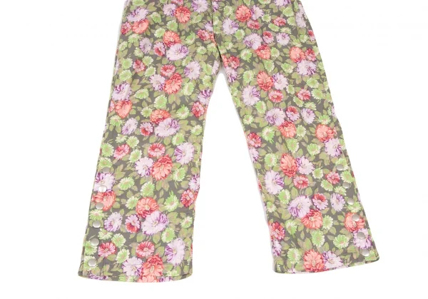 zucca Floral Printed Hem Buttons Cropped Pants K-139203_008