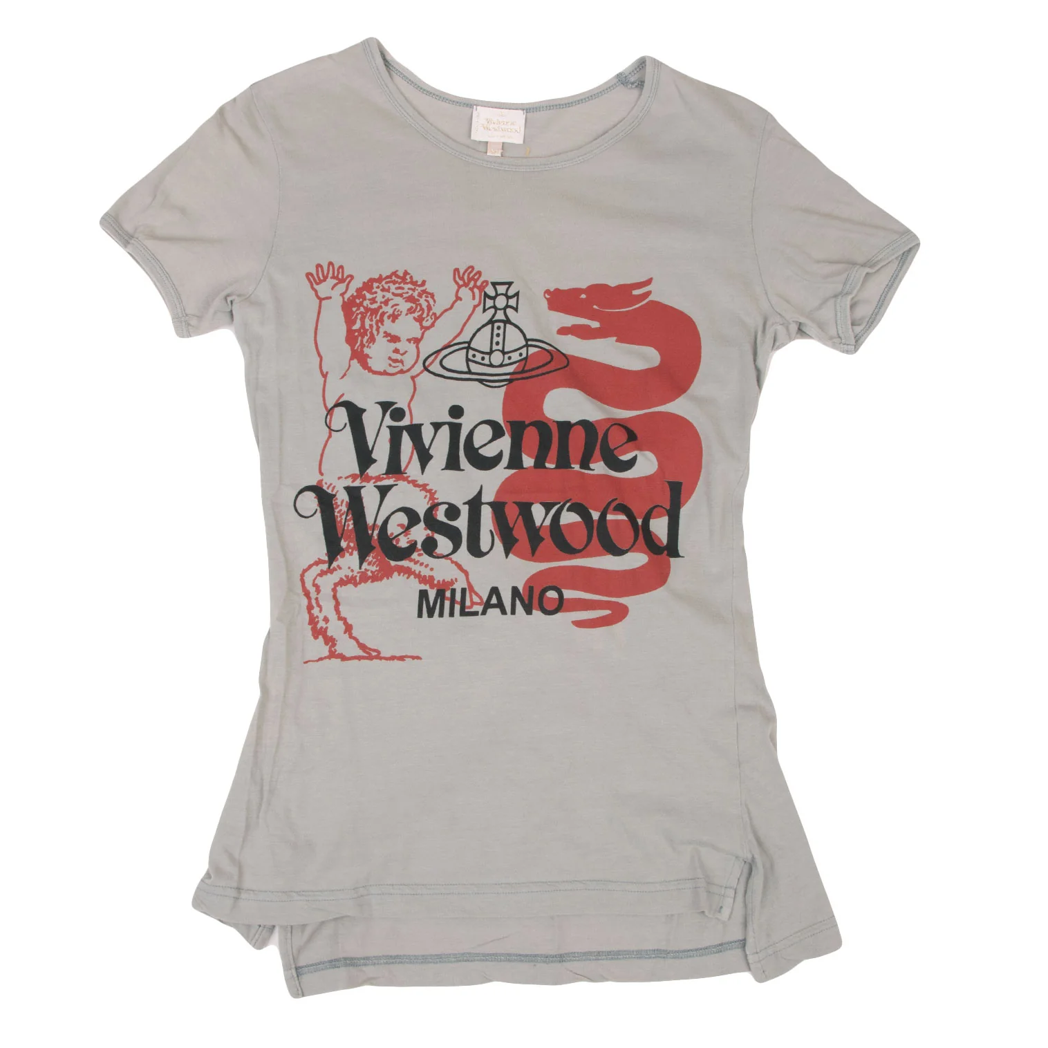 Vivienne Westwood Logo Printed T-shirt Grey M | PLAYFUL