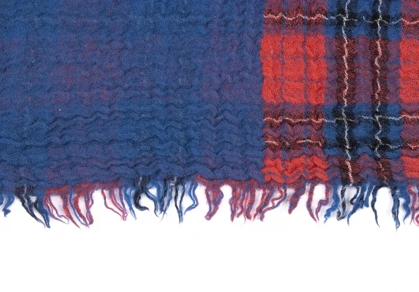 Vivienne Westwood Orb embroidery Checker Fringe Stole K-139218_003