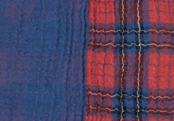 Vivienne Westwood Orb embroidery Checker Fringe Stole K-139218_004