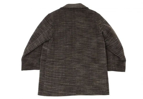 アーペーセーA.P.C. マルチ柄織りウールコート 茶グレー黒S K-139223_014