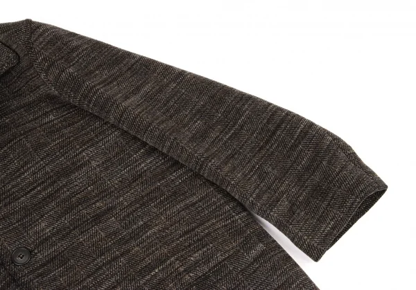 アーペーセーA.P.C. マルチ柄織りウールコート 茶グレー黒S K-139223_006