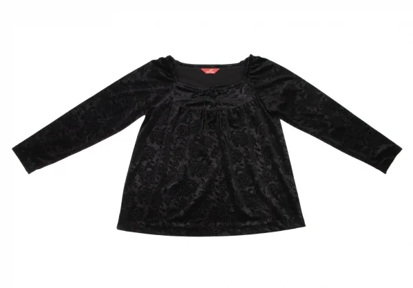 PINK HOUSE Floral Flocky Velor Blouse K-139248_002