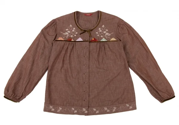 PINK HOUSE Velor Taping Embroidery Blouse K-139249_002
