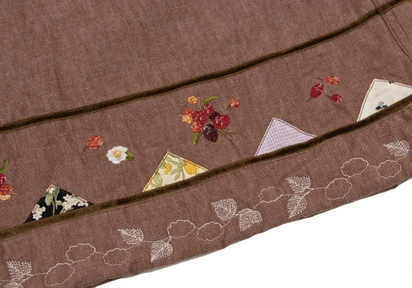 PINK HOUSE Velor Taping Embroidery Skirt K-139250_012
