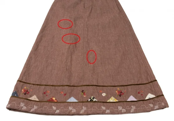 PINK HOUSE Velor Taping Embroidery Skirt K-139250_008