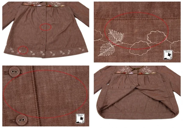 PINK HOUSE Velor Taping Embroidery Blouse & Skirt K-139251_005