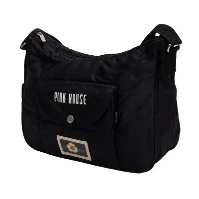 PINK HOUSE Logo Patch Nylon Shoulder Bag