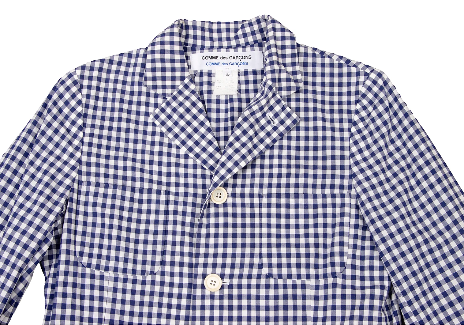 COMME des GARCONS COMME des GARCONS Check Jacket Navy,White