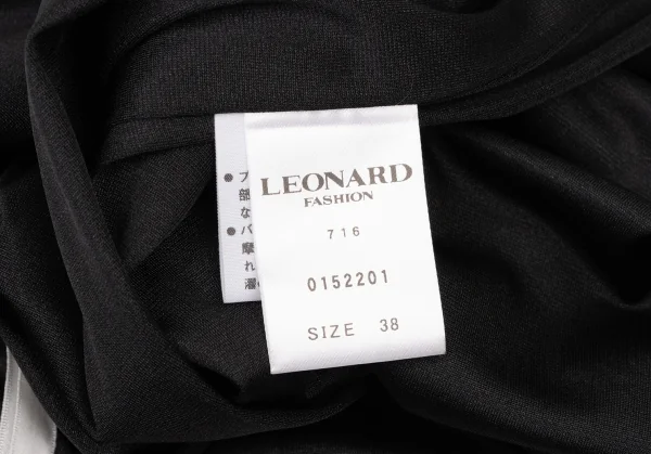 レオナールLEONARD ジュエリープリントAラインスカート 黒黄白38 K-139295_012