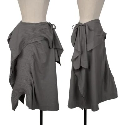 ISSEY MIYAKE Poly Wool Fade Pleats Skirt