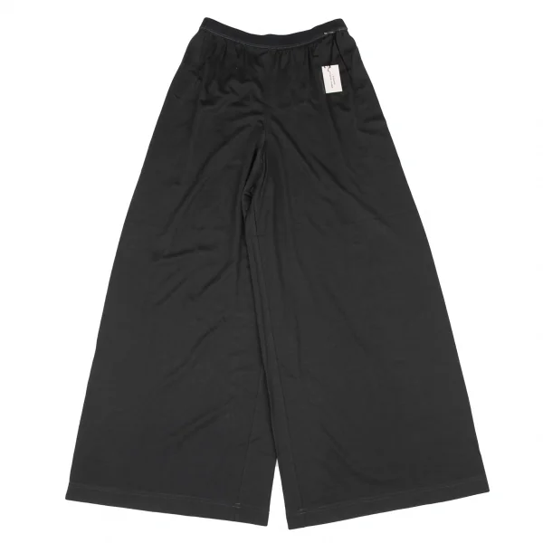 YOSHIE INABA L'EQUIPE Wool Waist Rib Wide Pants Charcoal XS-S K-139335_001